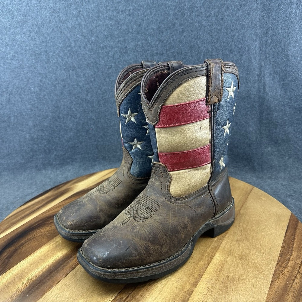 Lil' Rebel by Durango Little Kids' Flag Western Boot Size 1 DBT0159 - Picture 5 of 14